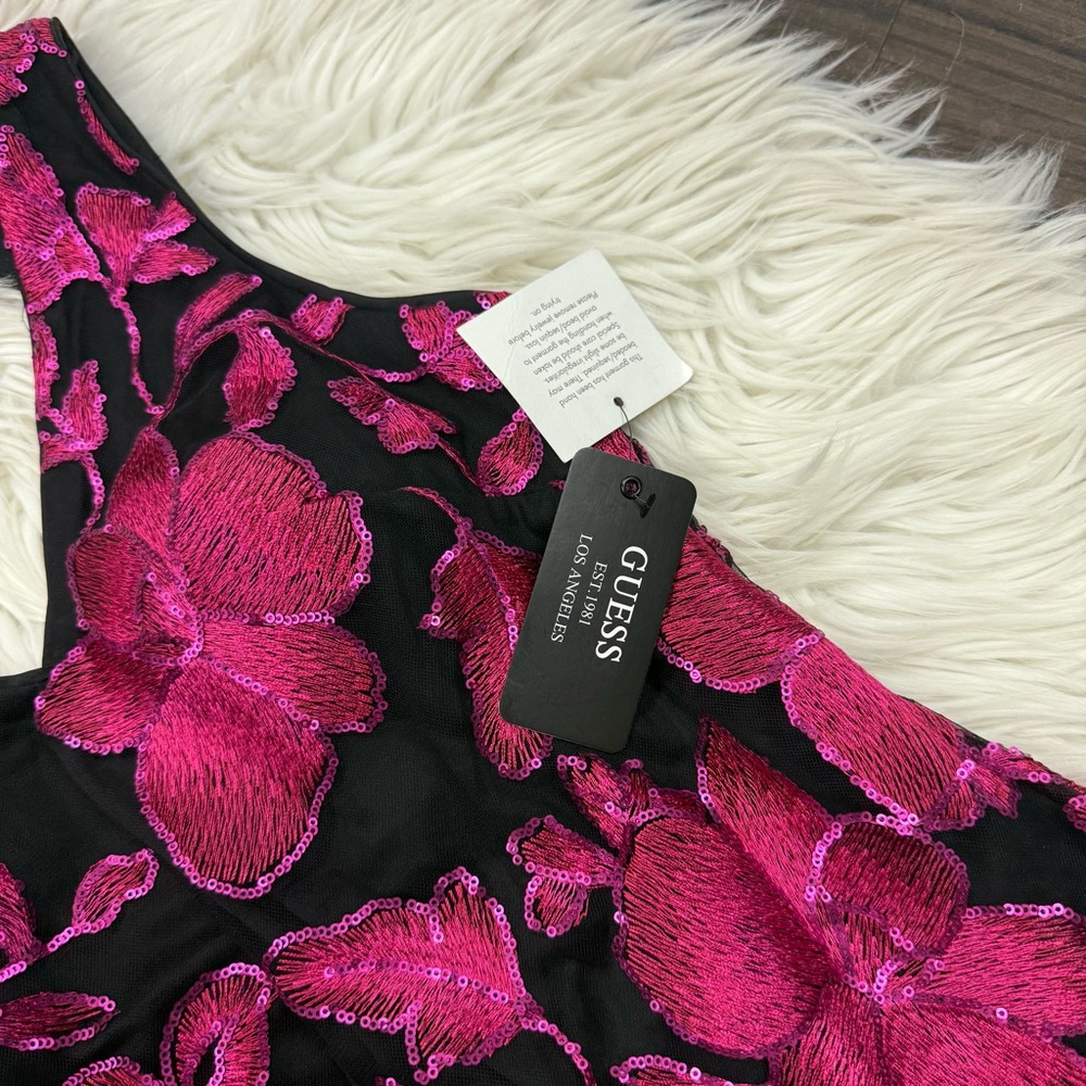 Guess Black and Pink Floral Dress - Picture 6 of 9